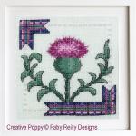 Faby Reilly Designs - Sassy Thistle - Quick challenge: Long & Short stitch, zoom 4 (Needleworkchart)