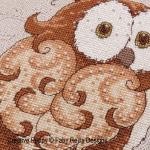 Faby Reilly Designs - Sparkly Owl hoop zoom 2 (cross stitch chart)