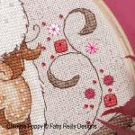 Faby Reilly Designs - Sparkly Owl hoop zoom 3 (cross stitch chart)