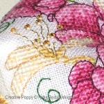 Faby Reilly Designs - Sweet Pea Biscornu zoom 2 (cross stitch chart)