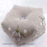 Faby Reilly Designs - Once upon a Rose - Biscornu zoom 3 (cross stitch chart)