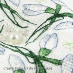 Faby Reilly Designs - Snowdrop biscornu zoom 1 (cross stitch chart)