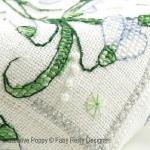 Faby Reilly Designs - Snowdrop biscornu zoom 3 (cross stitch chart)