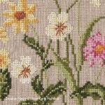Wildflowers ABC cross stitch chart (detail 2)