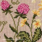 Wildflowers ABC cross stitch chart (detail)