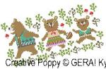 Gera! by Kyoko Maruoka - The Three Bears zoom 4 (cross stitch chart)