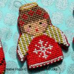 Gera! by Kyoko Maruoka - Mini Christmas Ornaments zoom 1 (cross stitch chart)