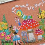 GERA! by Kyoko Maruoka - Alice meets the caterpillar zoom 1 (cross stitch chart)