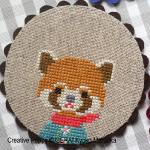 Gera! by Kyoko Maruoka - Animal Coasters zoom 3 (cross stitch chart)