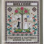 Gera! by Kyoko Maruoka - Happy Wedding - Welcome zoom 1 (cross stitch chart)