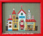 Gera! by Kyoko Maruoka - Santa\'s House zoom 4 (cross stitch chart)