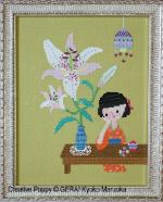 Gera! by Kyoko Maruoka - The Smell of Lilies zoom 4 (cross stitch chart)