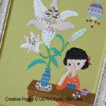 Gera! by Kyoko Maruoka - The Smell of Lilies zoom 1 (cross stitch chart)