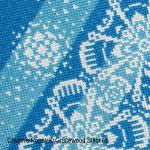 Gracewood Stitches - Traces of Lace - Bursts of Blue zoom 2 (cross stitch chart)