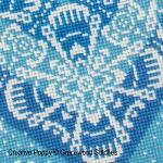 Gracewood Stitches - Traces of Lace - Bursts of Blue zoom 3 (cross stitch chart)