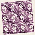 Gracewood Stitches - May - It\'s raining Violets zoom 2 (cross stitch chart)