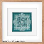 Gracewood Stitches - Traces of Lace - Shades of Jade zoom 2 (cross stitch chart)