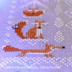 Kateryna - Stitchy Princess - Forest foxes - in Winter, zoom 2  (cross stitch chart)
