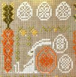 Kateryna - Stitchy Princess - Rabbits, carrots, eggs, zoom 5  (cross stitch chart)