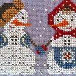 Kateryna - Stitchy Princess - Snowman and snowgirl, zoom 5  (cross stitch chart)