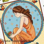 Lesley Teare Designs - Art Deco Rose Lady zoom 1 (cross stitch chart)