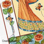 Lesley Teare Designs - Art Deco Rose Lady zoom 3 (cross stitch chart)