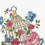 Lesley Teare Designs - Beautiful Bird Cage zoom 1 (cross stitch chart)