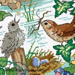Lesley Teare Designs - Birds in Spring zoom 1 (cross stitch chart)