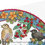 Lesley Teare Designs - Birds in Winter zoom 3 (cross stitch chart)