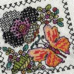 Lesley Teare Designs - Blackwork Butterfly cards zoom 1 (cross stitch chart)