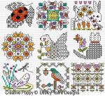 Lesley Teare Designs - 30 mini motifs - Blackwork & Color zoom 2