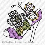Lesley Teare Designs - Blackwork Shoes zoom 2 (cross stitch chart)