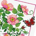 Lesley Teare Designs - Briar Roses & Butterflies zoom 2 (cross stitch chart)