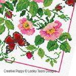 Lesley Teare Designs - Briar Roses & Butterflies zoom 4 (cross stitch chart)