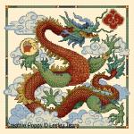 Lesley Teare Designs - Chinese Dragon zoom 4 (cross stitch chart)