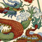 Lesley Teare Designs - Chinese Dragon zoom 3 (cross stitch chart)