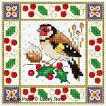 Lesley Teare Designs - Christmas Birds (cards) zoom 4 (cross stitch chart)