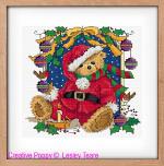 Christmas Teddy - cross stitch pattern - by Lesley Teare Designs (zoom 4)