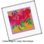 Lesley Teare Designs - Colorful Florals zoom 2 (cross stitch chart)