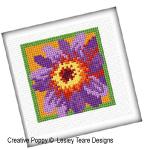 Lesley Teare Designs - Colorful Florals zoom 5 (cross stitch chart)