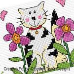 Lesley Teare Designs - Cute cats zoom 1 (cross stitch chart)