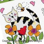 Lesley Teare Designs - Cute cats zoom 2 (cross stitch chart)