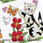 Lesley Teare Designs - Cute cats zoom 3 (cross stitch chart)