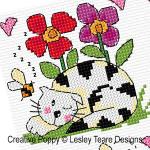 Lesley Teare Designs - Cute cats zoom 4 (cross stitch chart)