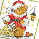 Lesley Teare Designs - Cute Christmas Teddy cards zoom 3 (cross stitch chart)