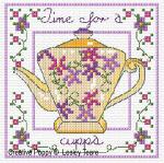 Lesley Teare Designs - Decorative Teapots zoom 4 (cross stitch chart)