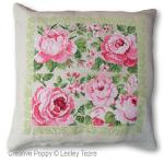 Lesley Teare Designs - Delightful Pink Roses zoom 4 (cross stitch chart)