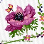 Lesley Teare Designs - 12 Flower Sampler, zoom 2 (Cross stitch chart)