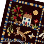 Lesley Teare Designs - Simple Country sampler, zoom 3 (Cross stitch chart)