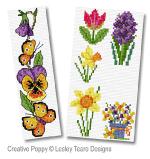 Lesley Teare Designs - 30 Spring Flower motifs zoom 5 (cross stitch chart)